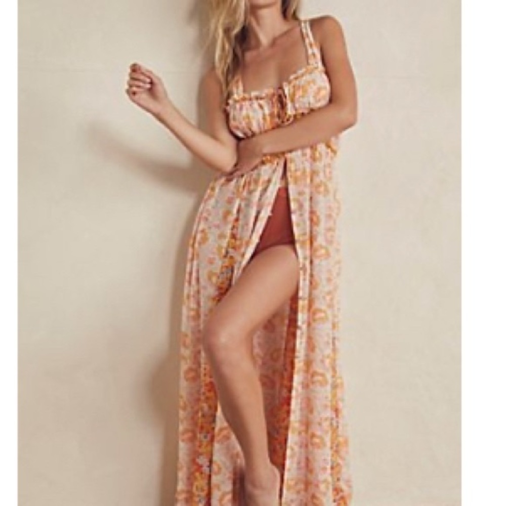 Free People Dance With Me Printed Maxi